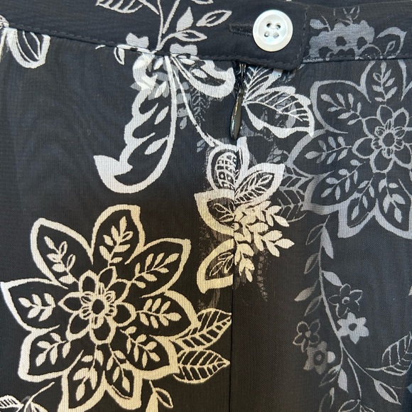 Liz Claiborne Black and White Floral Maxi Skirt - Picture 4 of 6